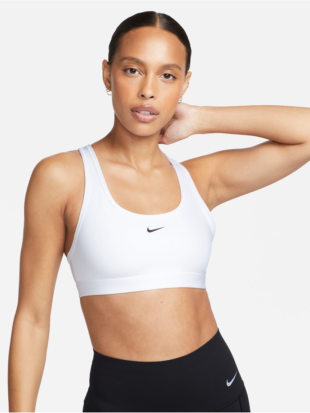 Nike White Scoop-Neck Sports Bra